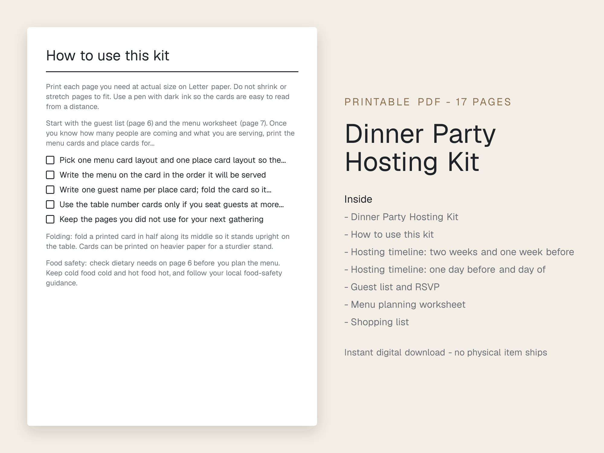 Dinner Party Hosting Kit, preview 2