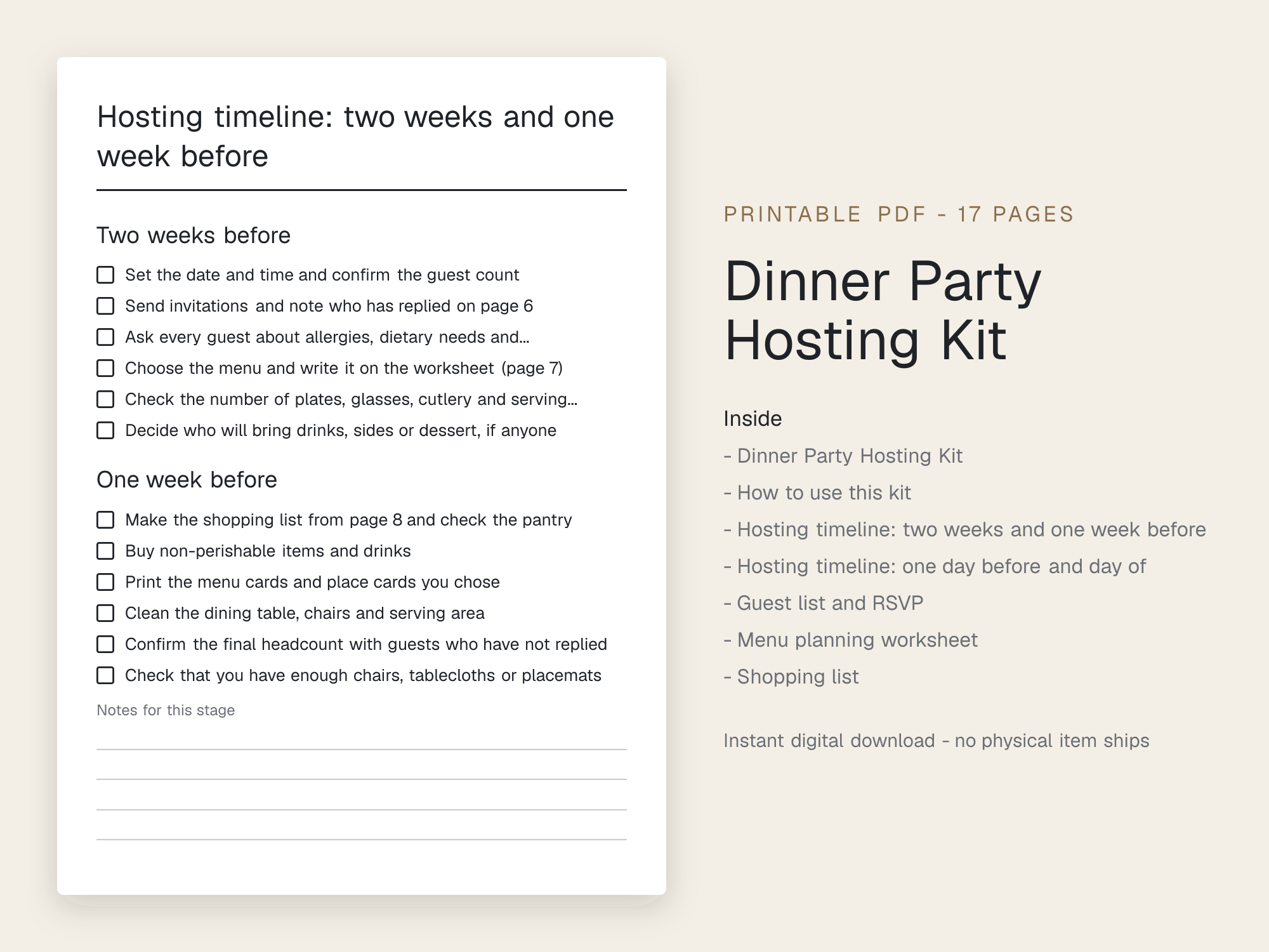Dinner Party Hosting Kit, preview 3