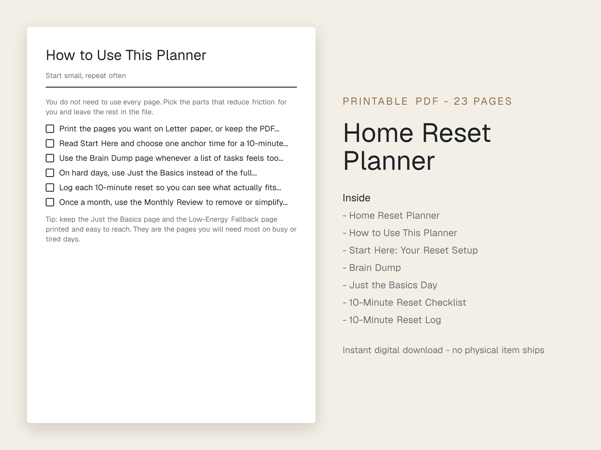 Home Reset Planner, preview 2