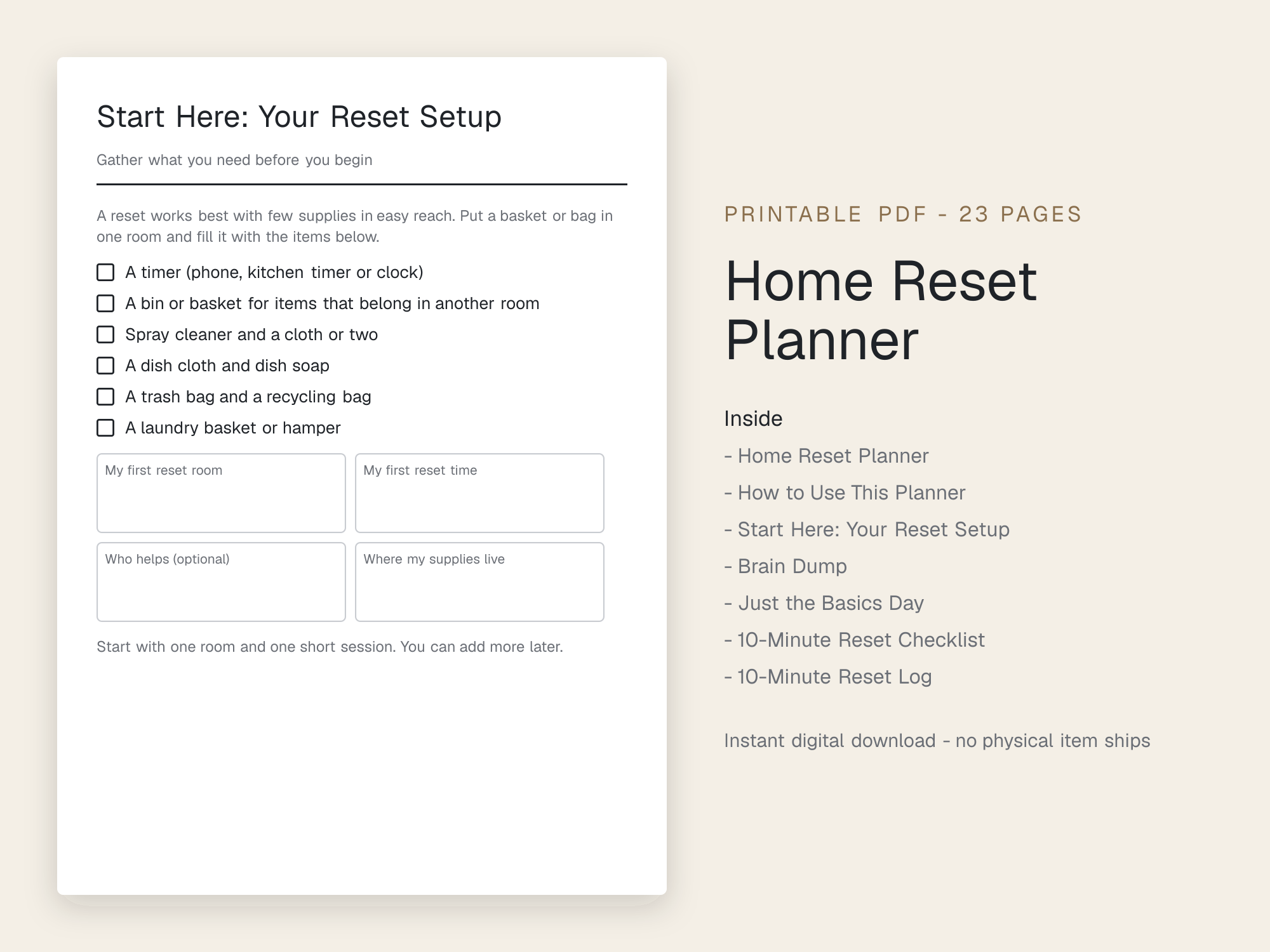 Home Reset Planner, preview 3